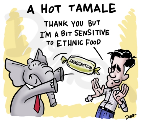 romney immigration cartoon